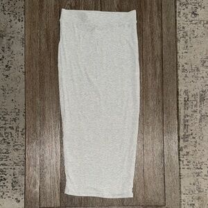 Naked Wardrobe Ribbed Knit Midi Skirt